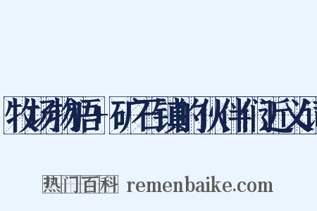 牧场物语+矿石镇的伙伴们近义词是什么意思的图片